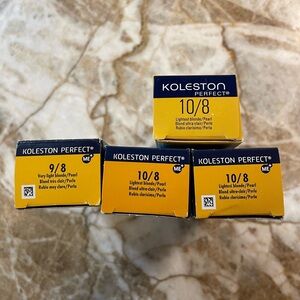 Lot of 4–Koleston perfect Permanent Hair Color, Professional. Colors 9/8, 10/8.